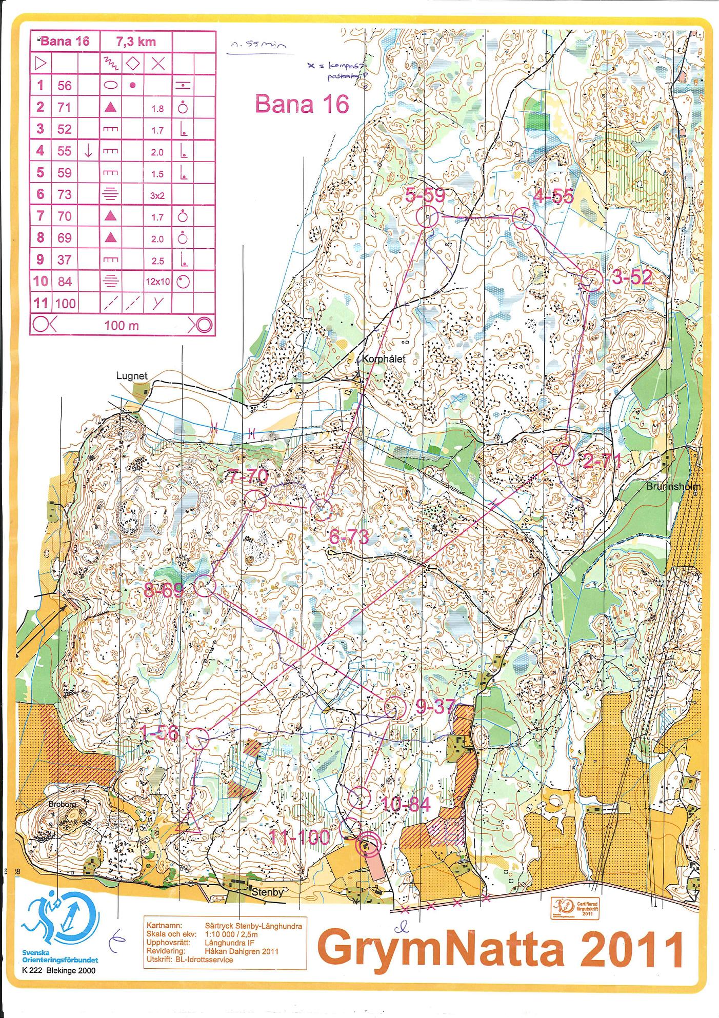 Grymnatta 7,3 km n. 56min (09/04/2011)