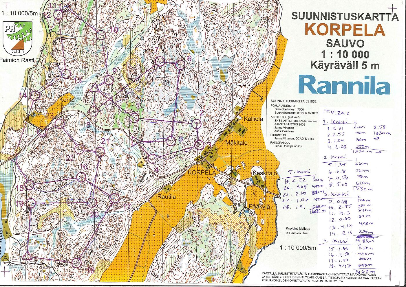Suunnistusvedot (17/04/2010)