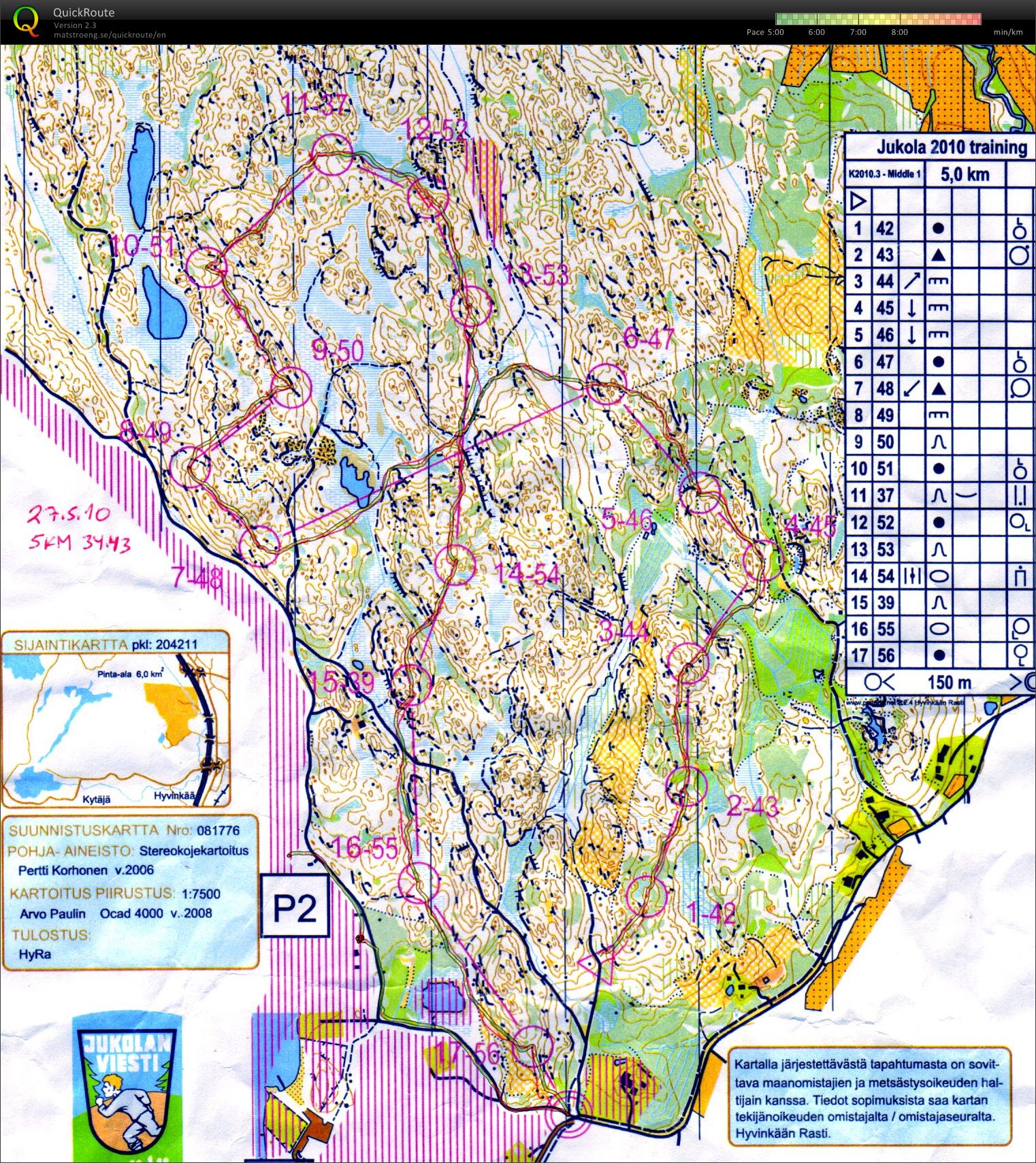 Jukola treeni (27/05/2010)