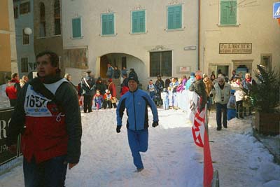 the streets of fondo were snowed before for ciaspolada